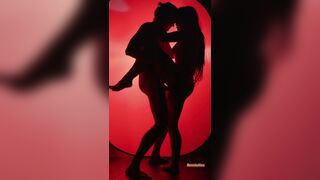Amateur couple sensual silhouette sex
