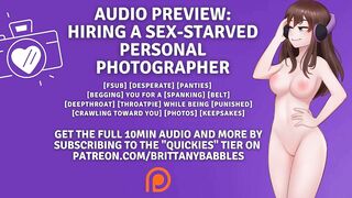 Audio Preview: Hiring A Sex-Starved Personal Photographer