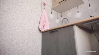 Super Hot Maid With Perfect Body, Dirty Talking and Rough Doggystyle Fucking In The Kitchen!