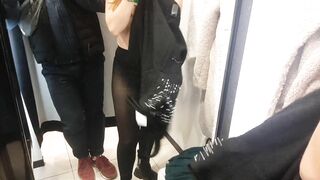 Sexy stranger asked me to shoot her in the fitting room on the phone