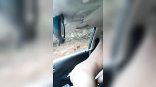 My boyfriend dares me to masturbate in the car.