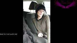 Busty German Girl Sucking Dick In Car Gets Caught, PUBLIC