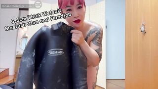 6,5cm Thick Wetsuit Masturbation and Handjob