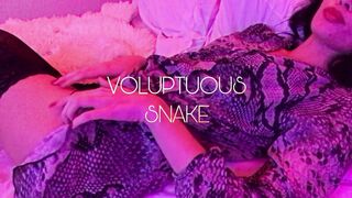 ????????????voluptuous snake gets an orgasm with a vibrator in stockings and heels ????masturbation solo