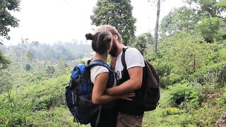 Hot couple kissing passionately while hiking in Southeast Asia! (How to kiss passionately)