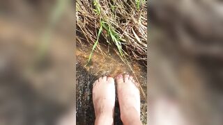 Soaking my feet in nature