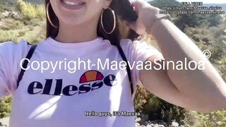 Maevaa Sinaloa - 2 girlfriends get fucked bareback by 2 guys during a hike in the forest
