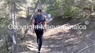 Maevaa Sinaloa - 2 girlfriends get fucked bareback by 2 guys during a hike in the forest