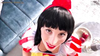 Cosplay - dirty Snow White gets the sperm from the hot XL cock