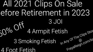 Armpit Fetish, JOI, Smoking, BI- Encourage, Foot Fetish: Long Preview For All Discounted 2021 Clips