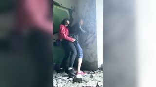 Mistress fucks her bitch hard in old abandoned ruins -full clip on my Onlyfans ( link in bio)