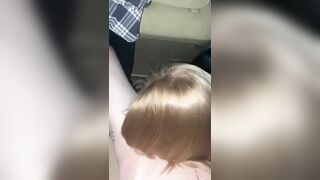 Naughty girl deep throats huge cock