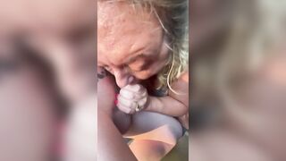 Blow job in public