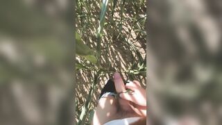 19 yr old cums in public corn field