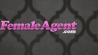FemaleAgent. MILF agent wastes no time in seducing sexy stud on the couch