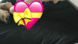 HORNY AT HOME RUBBING MY WET PUSSY SILK PJS IN BED // CENSORED SHORT VERSION // BLONDE BUNNY