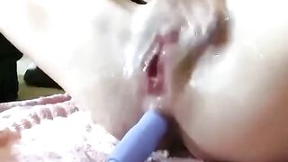 Tight little gushing pussy from solo play