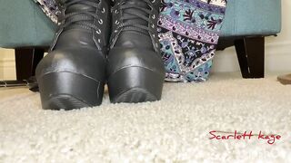 Footdom POV boot worship