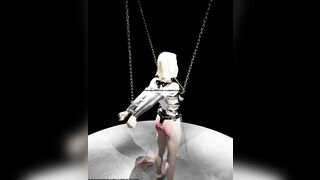 Blonde Teen Chained Gagged and Collared Hardcore 3D BDSM