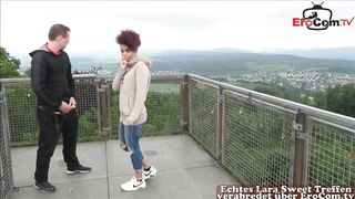 german amateur ebony teen outdoor private fuck with cum swallow