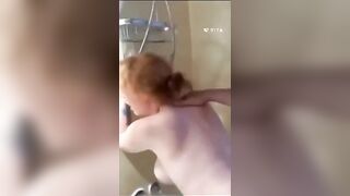 Redhead teen fucking in the bath part 4