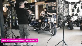 Lady Dee Bikes and Babes photoshoot backstage