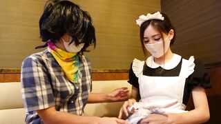 Hentai Otaku fucking a Japanese maid in Karaoke room