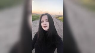 Risky blowjob of a whore near the track - Anny grace