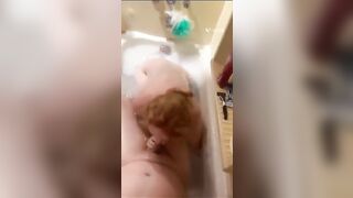 Redhead blowjob in the bath part 1