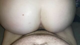 Sitting on Hubby's Fat Cock