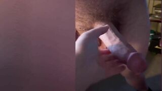 POV: Cute Slutty GF Sucks & Chokes On My Cock (AND Swallows My Cum!!!)