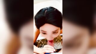 POV Disney Blowjob Queen Sucks White Dick - Chinese Mulan Princess Naked in Bathtub