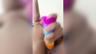 Ebony masturbation