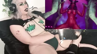 YOUTUBE PARODY- Goth Halloween Egirl STUDIO FOW Porn Reaction