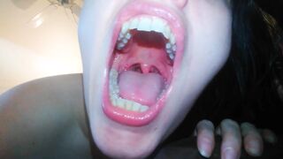 PinkMoonLust Tries Deepthroating BBC Uncircumcised Blowjob Custom Content Tonsils Oral Tongue Mouth