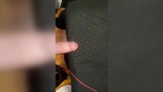 Tiny babe sucks massive dick