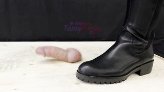 Hard Bootjob in Riding Boots with TamyStarly - Ballbusting, CBT, Trampling, Femdom, Feet, Shoes