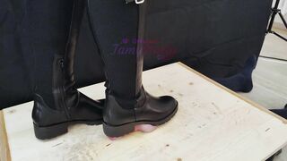 Hard Bootjob in Riding Boots with TamyStarly - Ballbusting, CBT, Trampling, Femdom, Feet, Shoes