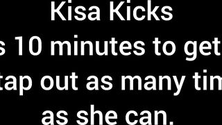 Kisa Kicks makes CJ tap out as many times as she can in 10 minutes