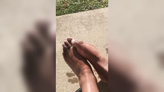 Dripping Oil on my Ebony Feet