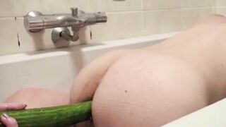 FUCKING MY BOYFRIENDS TIGHT ASS WITH A CUCUMBER