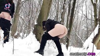 Two 19yo Stepsisters in the Forest - Peeing Inside ass and deep rimming