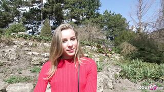 GERMAN SCOUT - SKINNY COLLEGE TEEN EMILY TALK TO FUCK AT STREET CASTING