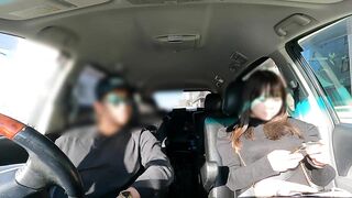 Completely real Japanese [hidden shot] Neat but baby-faced big breasts that can be seen from the top of the knit Unexpected exposure confession "I want to have sex in the car" while driving and suddenly breaks out in car sex [Appearance] [Close