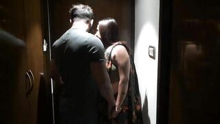 Indian Desi girl in a hotel room with newly selected boyfriend, with full Hindi audio. Tina and Nik