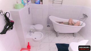 Step Sister Didn't Want To Leave The Bathroom And Got Fucked For It - POV - Family Fantasy