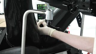 Examination and fuck machine treatment