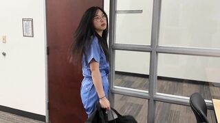Creepy Doctor Convinces Young Naive Asian Medical Intern to Fuck to Get Ahead