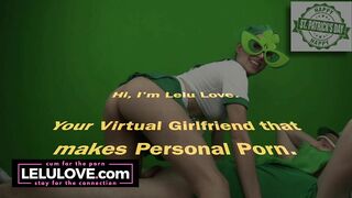 Homemade couple blowjob cowgirl riding & doggystyle decked out in ALL green from head to dick for St Patty's Day - Lelu Love