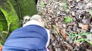 Milf fucked in the ass outdoors by the river